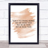 Strong Women Quote Print Watercolour Wall Art