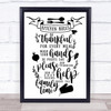 Kitchen Rules Quote Typogrophy Wall Art Print