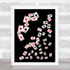 Playing Cards Scattered Decorative Wall Art Print