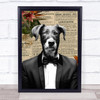 Dog In Suit Vintage Decorative Wall Art Print