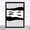 Wink Eyes Vogue Decorative Wall Art Print