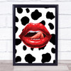 Lips Cow Style Decorative Wall Art Print