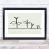 Block Colour Line Art Plants Growing Decorative Wall Art Print Block Colour Line Art Plants Growing Decorative Wall Art Print