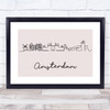 Block Colour Line Art Amsterdam Decorative Wall Art Print