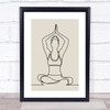 Block Colour Line Art Yoga Pose Decorative Wall Art Print