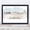 Watercolour Line Art Amsterdam Decorative Wall Art Print