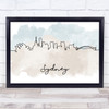 Watercolour Line Art Sydney Decorative Wall Art Print