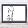 Black & White Line Art Dog Decorative Wall Art Print