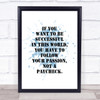 Successful In This World Inspirational Quote Print Blue Watercolour Poster