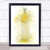 Watercolour Splatter French Frost Vodka Bottle Pineapple Wall Art Print