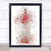 Watercolour Splatter French Frost Vodka Bottle Red Berry Wall Art Print