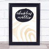 Black Lives Matter Abstract Style Brown Swirls Wall Art Print