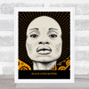 Black Lives Matter Beautiful African Woman Black & Orange Detail Wall Art Print