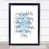 Successful People Inspirational Quote Print Blue Watercolour Poster