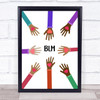Black Lives Matter Hands In Unity Wall Art Print