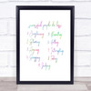 Successful People Rainbow Quote Print