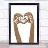 Black Lives Matters Text Within Heart Shaped Fingers Wall Art Print