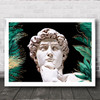 Michelangelo Leaves On Black Wall Art Print