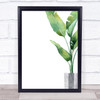 Watercolour Plant Silver Wall Art Print Watercolour Plant Silver Wall Art Print