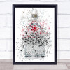 Watercolour Splatter Scottish Run Gin Bottle Wall Art Print