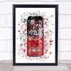 Watercolour Splatter Spanish Star Red Beer Can Wall Art Print