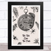 Gothic Tick Tock Goes The Clock Home Wall Art Print