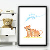Zoo Tigers Children's Nursery Bedroom Wall Art Print