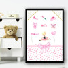 Ballerina Blond Hair Items Children's Nursery Bedroom Wall Art Print