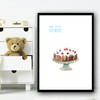 Be Our Guest Cake Children's Nursery Bedroom Wall Art Print