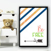 Adventure Be Free Blue Green Children's Nursery Bedroom Wall Art Print