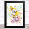 Tales Sonic The Hedgehog Splatter Art Children's Kids Wall Art Print