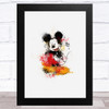Disney Mickey Mouse Watercolour Splatter Style Children's Kids Wall Art Print