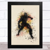 Black Panther Watercolour Splatter Children's Kid's Wall Art Print