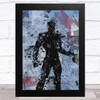 Black Panther Blue Abstract Retro Children's Kid's Wall Art Print