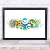 Octonauts The Gang Splatter Art Children's Kid's Wall Art Print