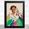 Dora The Explorer Vintage Retro Children's Kid's Wall Art Print