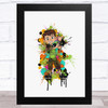 Ben 10 Watercolour Splatter Children's Kid's Wall Art Print