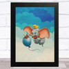 Retro Vintage Dumbo Children's Kid's Wall Art Print