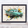 Cars Flo Children's Kid's Wall Art Print