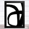 Abstract Black White Swirls Design 3 Home Wall Art Print