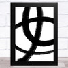 Abstract Black White Swirls Design 4 Home Wall Art Print