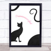 Cat 4 Black Framed Wall Art Print