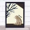 Cool Cub Bear Framed Wall Art Print