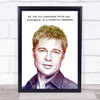 Brad Pitt Purple Ombre Fight Club Quote Funky Wall Art Print