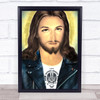 Jesus Was A Biker Punk Wall Art Print