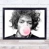 Jimi Hendrix Electric Graphic Line Landscape Bubblegum Wall Art Print