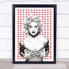 Madonna Pop Art Black & White Lips Funky Wall Art Print