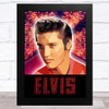 Elvis Presley Polygon Neon Fame Lights Celeb Wall Art Print