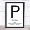 Patna India Coordinates World City Travel Print Patna India Coordinates World City Travel Print