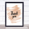 Thank You Quote Print Watercolour Wall Art